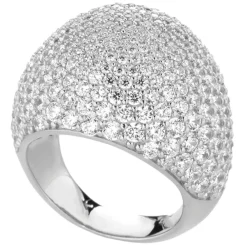 Tsars Collection - White Pavé Silver Ring - Handmade in Swiss - Luxury Exclusive Collection - Avvenice^ Rings