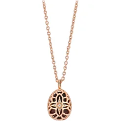 Tsars Collection - Windrose Necklace in Pink Silver and Onyx - Handmade in Swiss - Luxury Exclusive Collection - Avvenice^ Necklaces