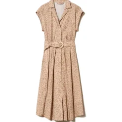 Twinset - Animal Print Cotton Dress - Beige - Dress - Made in Italy - Luxury Exclusive Collection - Avvenice^ Dresses