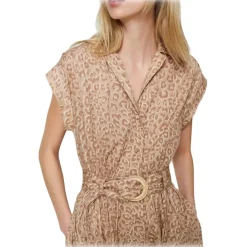 Twinset - Animal Print Cotton Dress - Beige - Dress - Made in Italy - Luxury Exclusive Collection - Avvenice^ Dresses