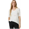 Twinset - Asymmetrical Seamless Sweater - White - Top - Made in Italy - Luxury Exclusive Collection - Avvenice