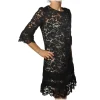 Twinset - Crewneck Dress in Lace - Black - Dress - Made in Italy - Luxury Exclusive Collection - Avvenice