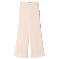 Twinset - Fluid Crepe Full Length Trousers - Powder Pink - Trousers - Made in Italy - Luxury Exclusive Collection - Avvenice^ Trousers