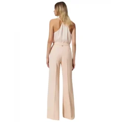 Twinset - Fluid Crepe Full Length Trousers - Powder Pink - Trousers - Made in Italy - Luxury Exclusive Collection - Avvenice^ Trousers