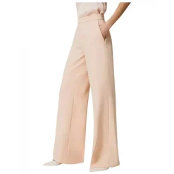 Twinset - Fluid Crepe Full Length Trousers - Powder Pink - Trousers - Made in Italy - Luxury Exclusive Collection - Avvenice^ Trousers