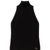 Twinset - High Neck Sleeveless Top - Black - Top - Made in Italy - Luxury Exclusive Collection - Avvenice