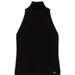 Twinset - High Neck Sleeveless Top - Black - Top - Made in Italy - Luxury Exclusive Collection - Avvenice