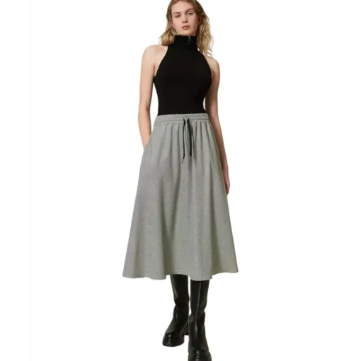 Twinset - High Neck Sleeveless Top - Black - Top - Made in Italy - Luxury Exclusive Collection - Avvenice