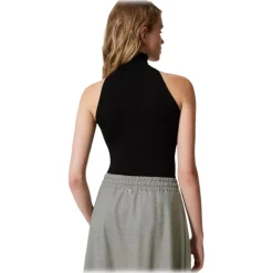Twinset - High Neck Sleeveless Top - Black - Top - Made in Italy - Luxury Exclusive Collection - Avvenice