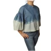 Twinset - Korean Shirt in Faded Effect - Denim/White - Shirt - Made in Italy - Luxury Exclusive Collection - Avvenice^ Shirts