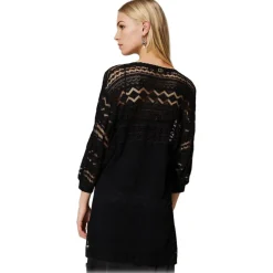 Twinset - Lace Maxi Cardigan - Black - Jackets - Made in Italy - Luxury Exclusive Collection - Avvenice^ Jackets