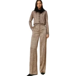 Twinset - Leopard Print Palazzo Trousers - Brown - Trousers - Made in Italy - Luxury Exclusive Collection - Avvenice