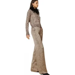Twinset - Leopard Print Palazzo Trousers - Brown - Trousers - Made in Italy - Luxury Exclusive Collection - Avvenice