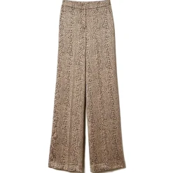 Twinset - Leopard Print Palazzo Trousers - Brown - Trousers - Made in Italy - Luxury Exclusive Collection - Avvenice
