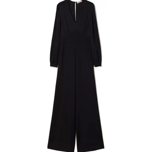 Twinset - Long Suit with Satin Bust - Black - Dress - Made in Italy - Luxury Exclusive Collection - Avvenice