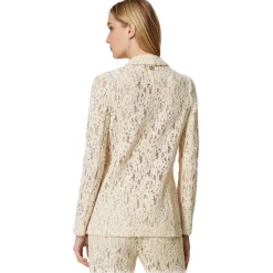 Twinset - Macramé Lace Blazer - Ivory - Jackets - Made in Italy - Luxury Exclusive Collection - Avvenice