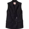 Twinset - Macramé Lace Double-Breasted Vest - Black - Jackets - Made in Italy - Luxury Exclusive Collection - Avvenice^ Jackets