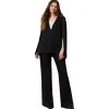 Twinset - Matt Satin Flare Trousers - Black - Trousers - Made in Italy - Luxury Exclusive Collection - Avvenice^ Trousers