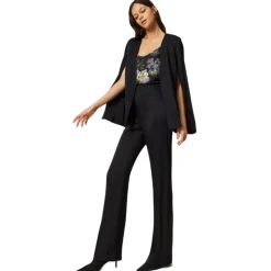 Twinset - Matt Satin Flare Trousers - Black - Trousers - Made in Italy - Luxury Exclusive Collection - Avvenice^ Trousers