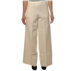 Twinset - Palazzo Trousers in Knit - White - Trousers - Made in Italy - Luxury Exclusive Collection - Avvenice