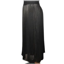 Twinset - Pleated Longuette Skirt Lamè Effect - Anthracite - Skirt - Made in Italy - Luxury Exclusive Collection - Avvenice
