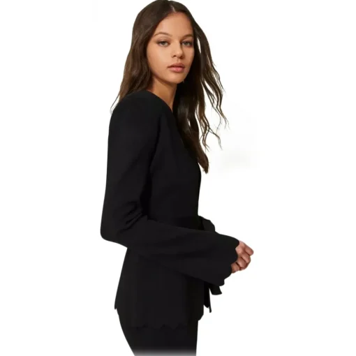 Twinset - Scalloped Blazer - Black - Jackets - Made in Italy - Luxury Exclusive Collection - Avvenice^ Jackets