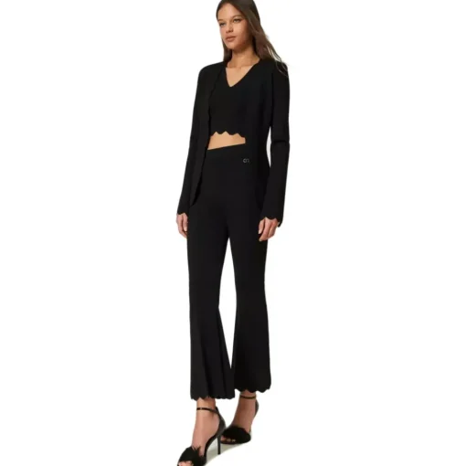 Twinset - Scalloped Blazer - Black - Jackets - Made in Italy - Luxury Exclusive Collection - Avvenice^ Jackets