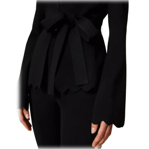 Twinset - Scalloped Blazer - Black - Jackets - Made in Italy - Luxury Exclusive Collection - Avvenice^ Jackets