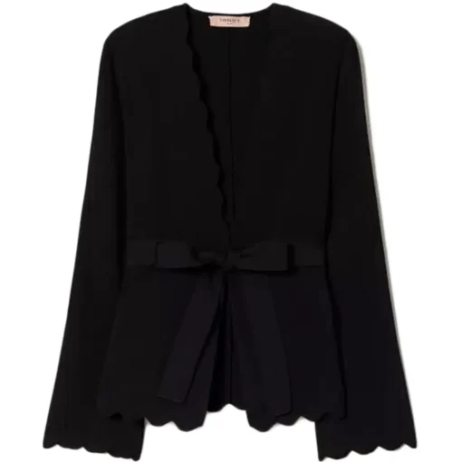 Twinset - Scalloped Blazer - Black - Jackets - Made in Italy - Luxury Exclusive Collection - Avvenice^ Jackets