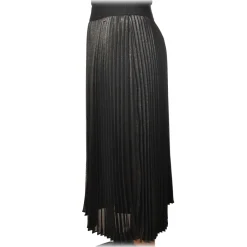 Twinset - Skirt Made of Plated Effect Fabric - Black - Skirt - Made in Italy - Luxury Exclusive Collection - Avvenice^ Skirts