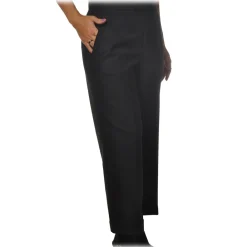 Twinset - Straight Leg Trousers America Pocket - Black - Trousers - Made in Italy - Luxury Exclusive Collection - Avvenice^ Trousers