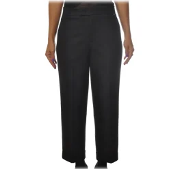 Twinset - Straight Leg Trousers America Pocket - Black - Trousers - Made in Italy - Luxury Exclusive Collection - Avvenice^ Trousers