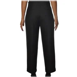 Twinset - Straight Leg Trousers America Pocket - Black - Trousers - Made in Italy - Luxury Exclusive Collection - Avvenice^ Trousers