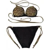 Twinset - Triangle Sea Padded Paillettes - Black/Gold - Bikini - Made in Italy - Luxury Exclusive Collection - Avvenice^ Swimwear