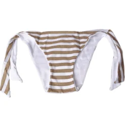 Twinset - Triangle Sea Padded Stripe Print - Gold/White - Bikini - Made in Italy - Luxury Exclusive Collection - Avvenice^ Swimwear