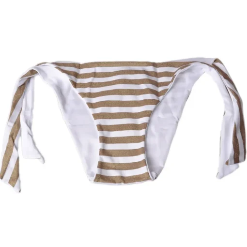 Twinset - Triangle Sea Padded Stripe Print - Gold/White - Bikini - Made in Italy - Luxury Exclusive Collection - Avvenice^ Swimwear