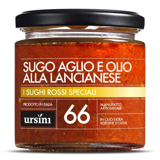Ursini - “Lancianese” Garlic and Oil Sauce - 66 - Special Red - Sauces - Organic Italian Extra Virgin Olive Oil - Avvenice^ Preserved Foods