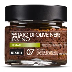 Ursini - Leccino Black Olives Pestato - 07 - Pestati® - Organic Italian Extra Virgin Olive Oil - Avvenice^ Preserved Foods