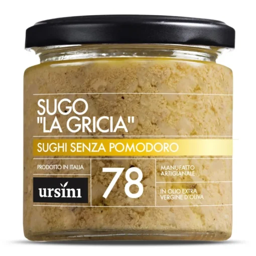 Ursini - "La Gricia" Sauce - 78 - Without Tomatoes - Sauces - Organic Italian Extra Virgin Olive Oil - Avvenice^ Preserved Foods