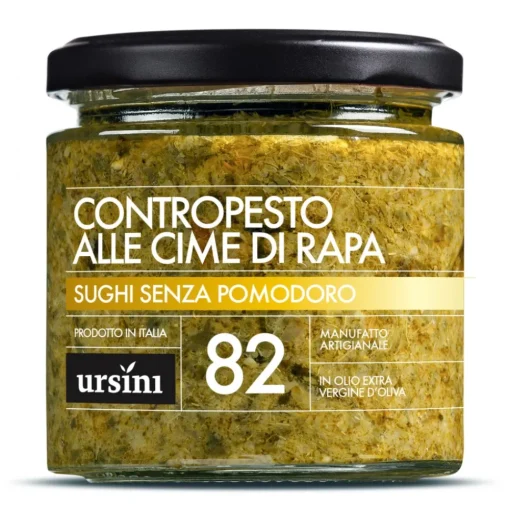 Ursini - Turnip Tops Pesto Sauce - 82 - Without Tomatoes - Sauces - Organic Italian Extra Virgin Olive Oil - Avvenice