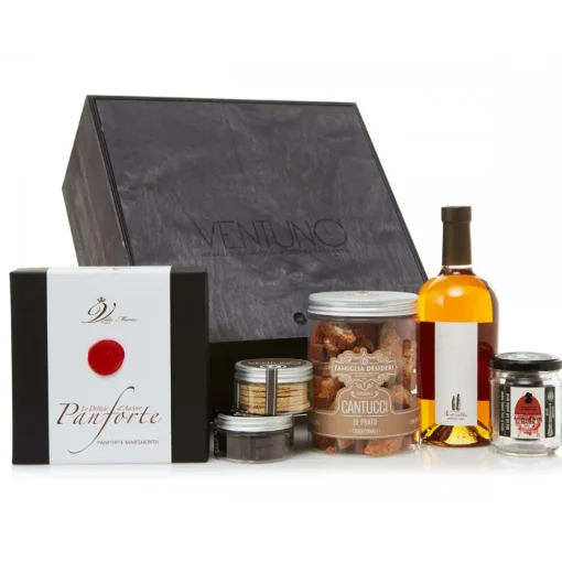 Ventuno - Tuscany Sweet Fancy - Capriccio Dolce Food Box - Cantucci - Vin Santo - Italian Excellences - Multisensorial Gift Box - Avvenice^ Bread & Derivatives | Sweets