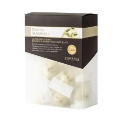 Vincente Delicacies - Almond Cookies with Sicilian Pistachios and Covered with Fine White Chocolate - Crystal Box - Avvenice^ Sweets