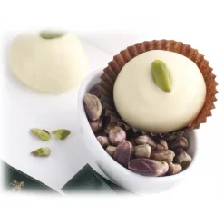 Vincente Delicacies - Almond Cookies with Sicilian Pistachios and Covered with Fine White Chocolate - Crystal Box - Avvenice^ Sweets