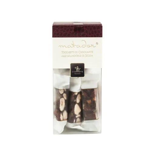 Vincente Delicacies - Crunchy Nougat Pieces with Sicilian Almonds - Matador Crystal Box - Avvenice^ Sweets