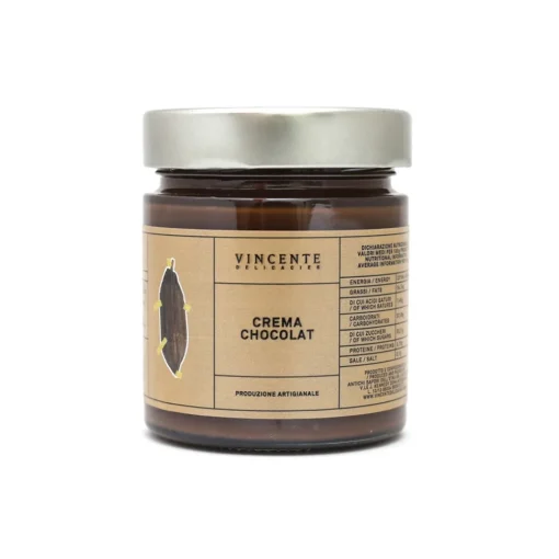 Vincente Delicacies - Panettone Covered with Dark Chocolate with Jar of Chocolate Cream - Mélange - Avvenice
