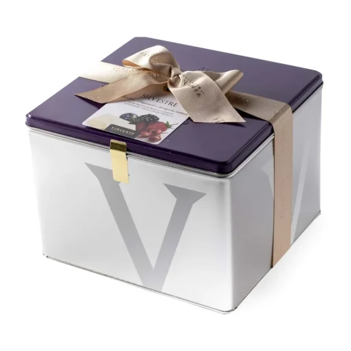Vincente Delicacies - Panettone Coated with White Chocolate with Wild Fruits - Silvestre - Artisan in Metallic Box - Avvenice^ Sweets