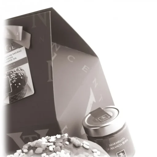 Vincente Delicacies - Panettone Covered with Dark Chocolate with Jar of Blood Orange Marmalade - Mélange - Avvenice^ Sweets