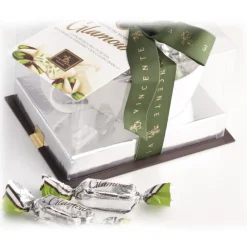 Vincente Delicacies - Soft Pistachio Nougat Candies and Covered with Fine White Chocolate - Glamour - Ninféa Gift Box - Avvenice^ Sweets