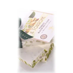 Vincente Delicacies - Soft Nougat Bar with Sicilian Pistachios - Opal Ribbon Flow-Pack - Avvenice