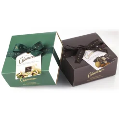 Vincente Delicacies - Soft Almond Nougat Candies and Covered with 70% Extra-Dark Chocolate - Glamour - Ribbon Box - Avvenice^ Sweets